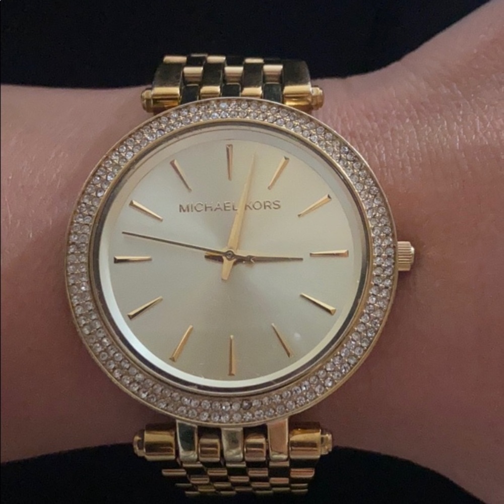 Gold Michael Kors Watch with CZ